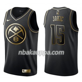 Denver Nuggets Nikola Jokic 15 Nike Musta Golden Edition Pelipaidat Swingman - Miesten